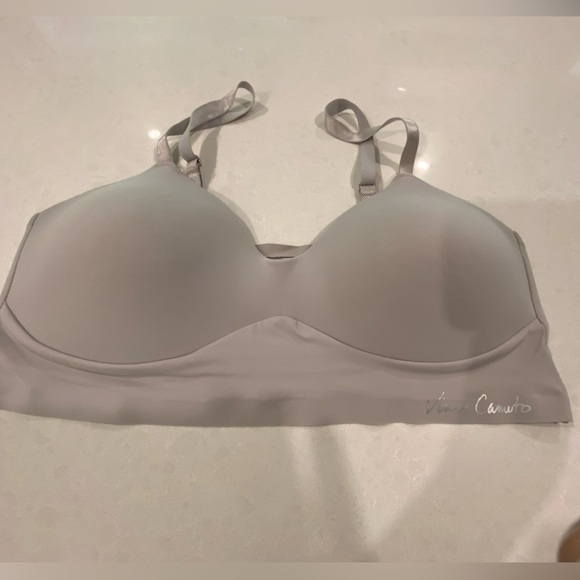 Size Large Vince Camuto Light Grey Spandex Bralette - Picture 5 of 7